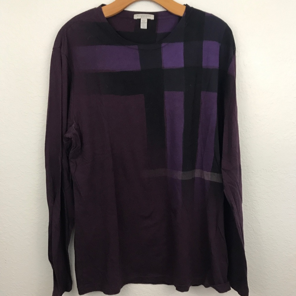 Burberry | checkered detail cotton long sleeve